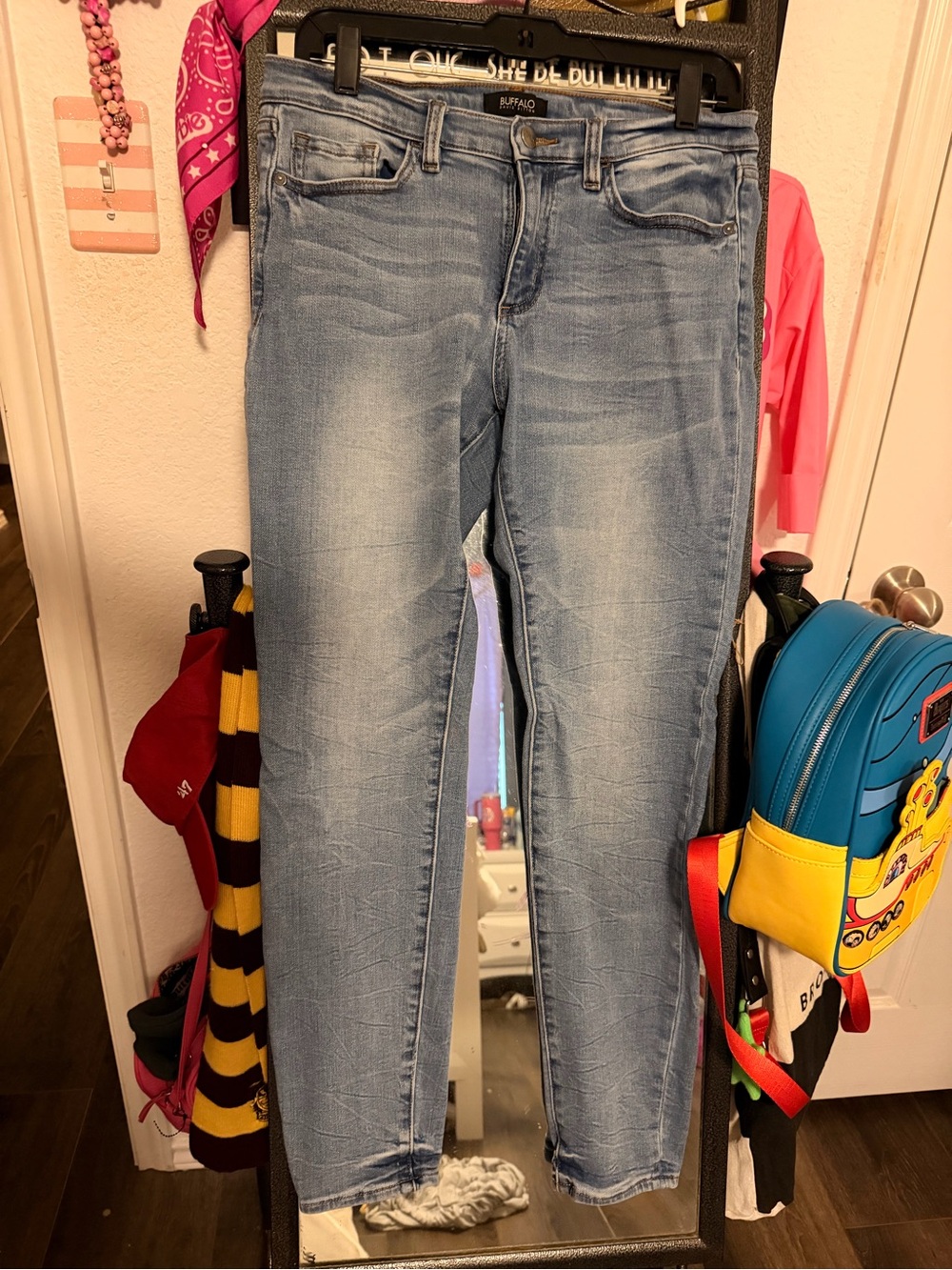 Buffalo David Bitton Light Blue Skinny Mid Rise comfort stretch Jeans size 30
